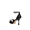 Sergio Rossi Black Fabric Stiletto Heel Sandals Sergio Rossi