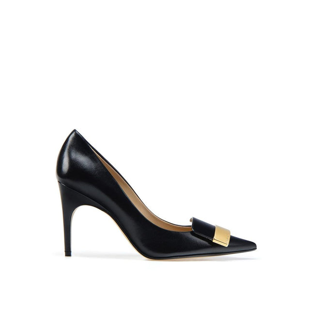 Sergio Rossi Black Calfskin High Heel Pumps Sergio Rossi