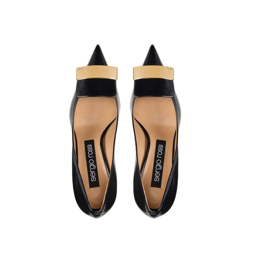 Sergio Rossi Black Calfskin High Heel Pumps Sergio Rossi