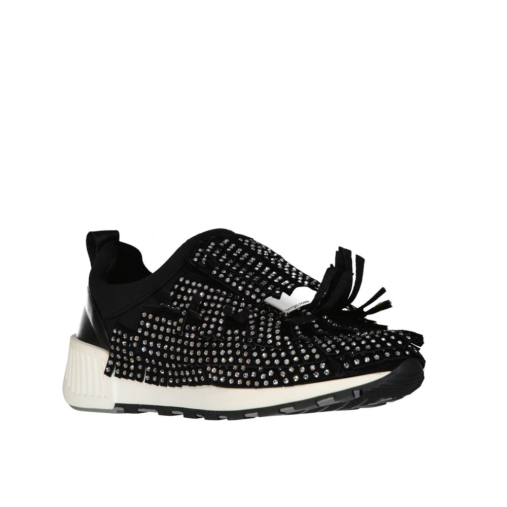 Sergio Rossi Black Fabric Athletic Sneakers Sergio Rossi