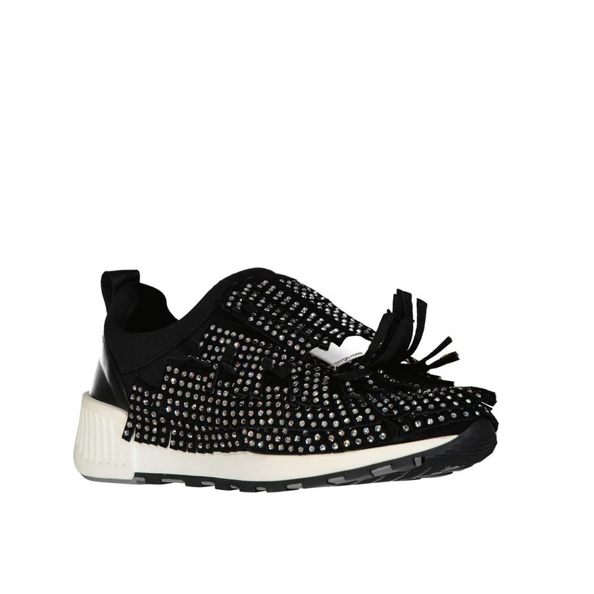 Sergio Rossi Black Fabric Athletic Sneakers Sergio Rossi