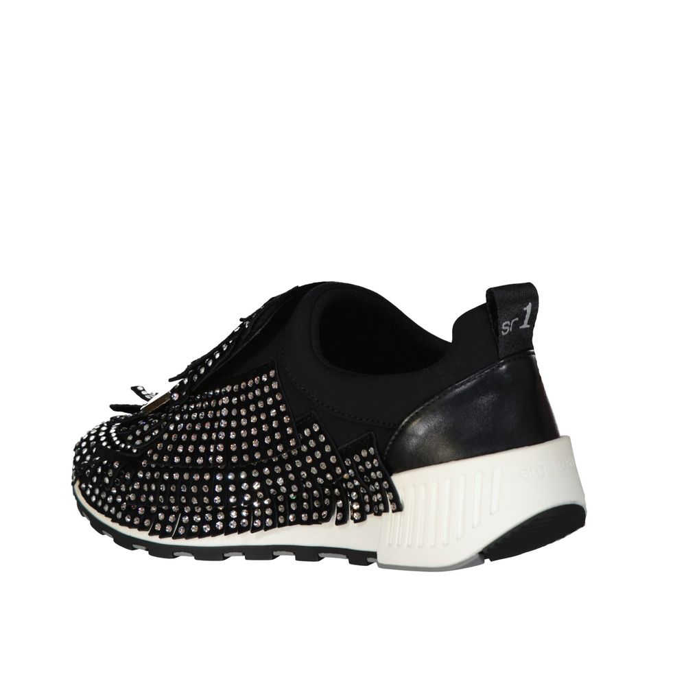 Sergio Rossi Black Fabric Athletic Sneakers Sergio Rossi
