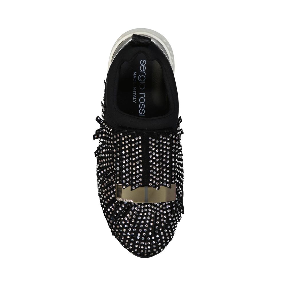 Sergio Rossi Black Fabric Athletic Sneakers Sergio Rossi