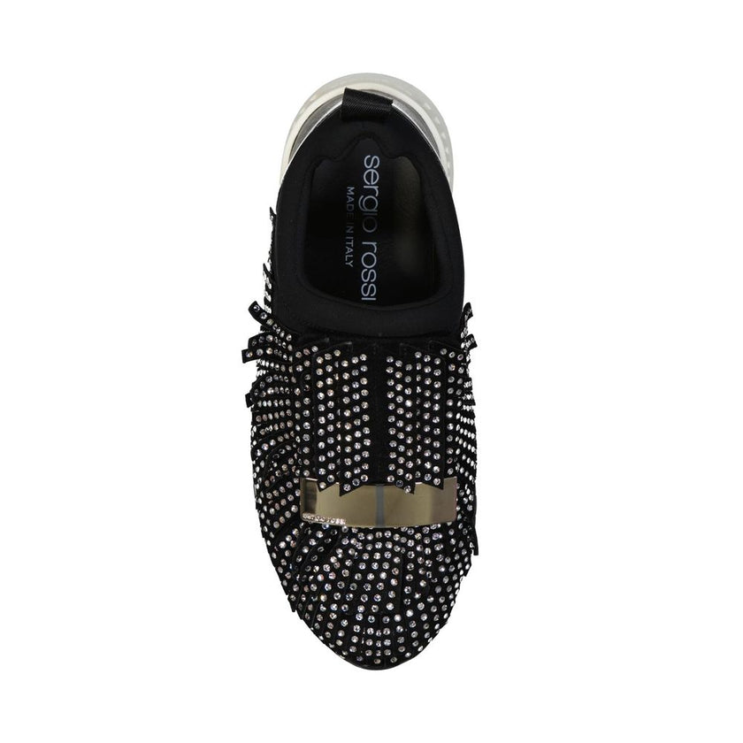 Sergio Rossi Black Fabric Athletic Sneakers Sergio Rossi