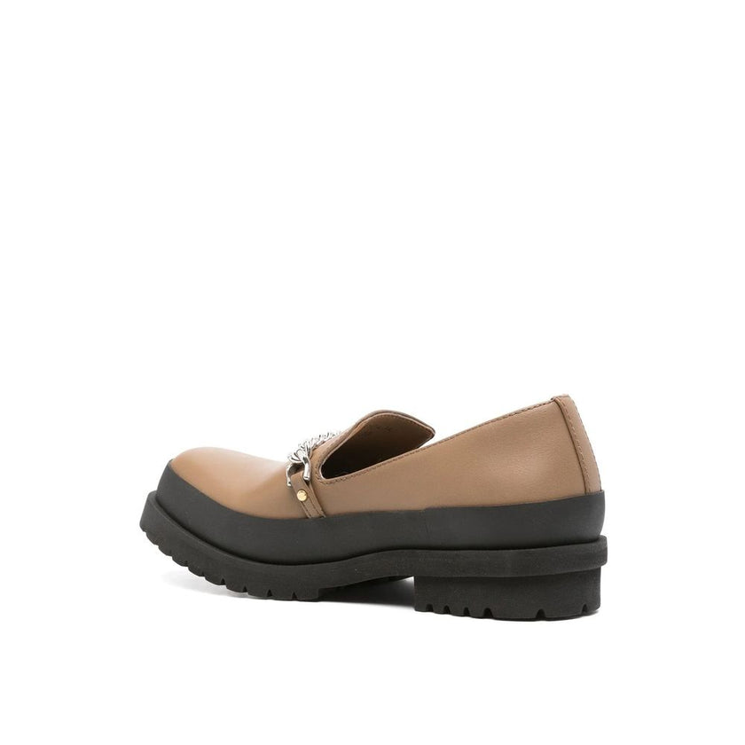 Stella McCartney Brown Vegan Leather Slip-On Loafers Stella McCartney