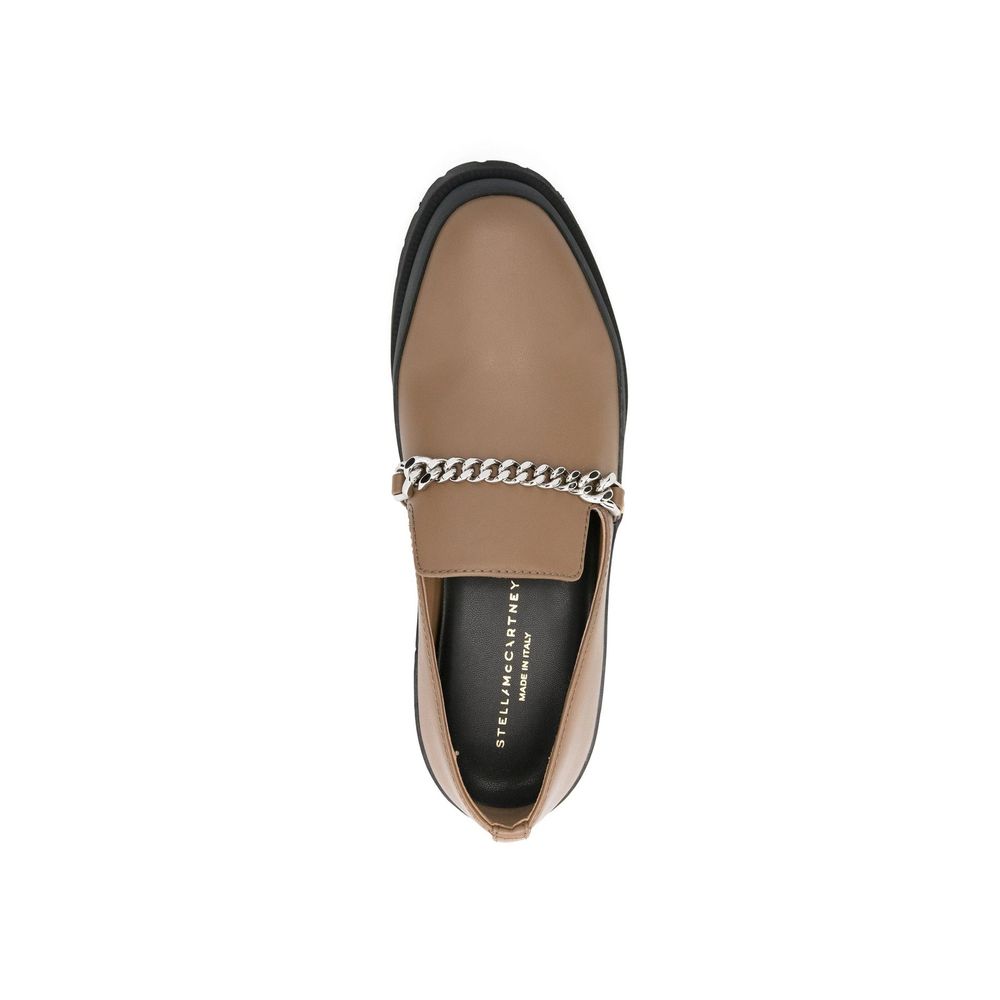 Stella McCartney Brown Vegan Leather Slip-On Loafers Stella McCartney