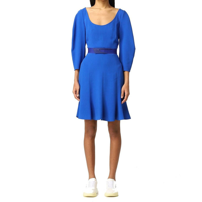 Stella McCartney Blue Viscose Casual Dress Stella McCartney