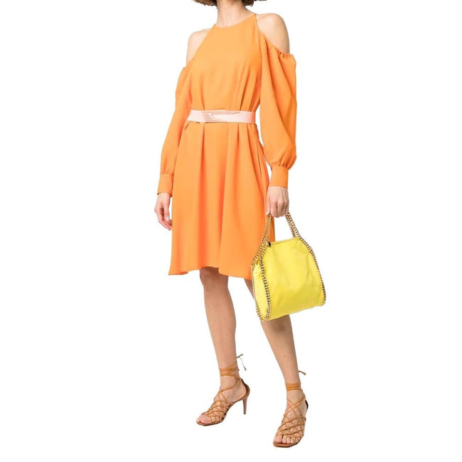Stella McCartney Orange Viscose Casual Dress Stella McCartney