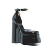 Versace Black Calfskin Platform Pumps Versace