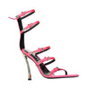 Versace Multicolor Silk Stiletto Heel Sandals Versace