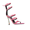 Versace Multicolor Silk Stiletto Heel Sandals Versace