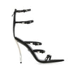 Versace Black Calfskin Stiletto Heel Sandals Versace
