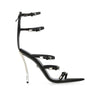 Versace Black Calfskin Stiletto Heel Sandals Versace