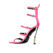 Versace Multicolor Silk Stiletto Heel Sandals Versace