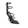 Versace Black Calfskin Stiletto Heel Sandals Versace