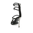 Versace Black Calfskin Stiletto Heel Sandals Versace