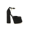 Versace Black Silk Platform Pumps Versace