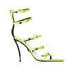 Versace Bicolor Silk Stiletto Heel Sandals Versace