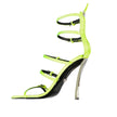 Versace Bicolor Silk Stiletto Heel Sandals Versace