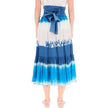 Alberta Ferretti Blue Cotton Midi Skirt Alberta Ferretti