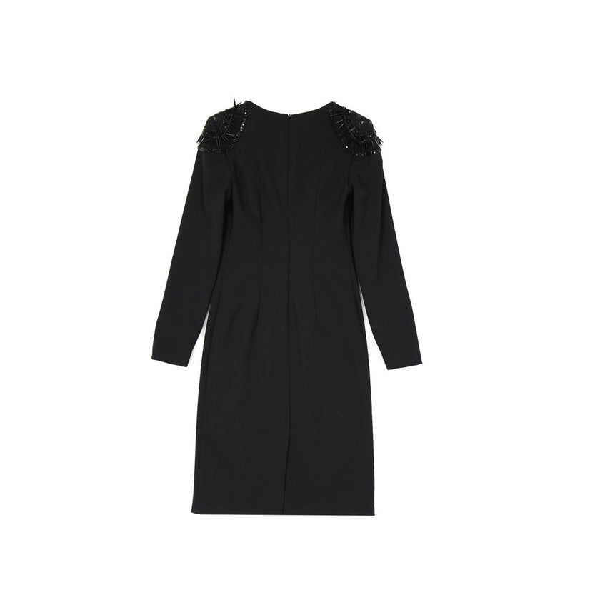 Alberta Ferretti Black Elastane Casual Dress Alberta Ferretti