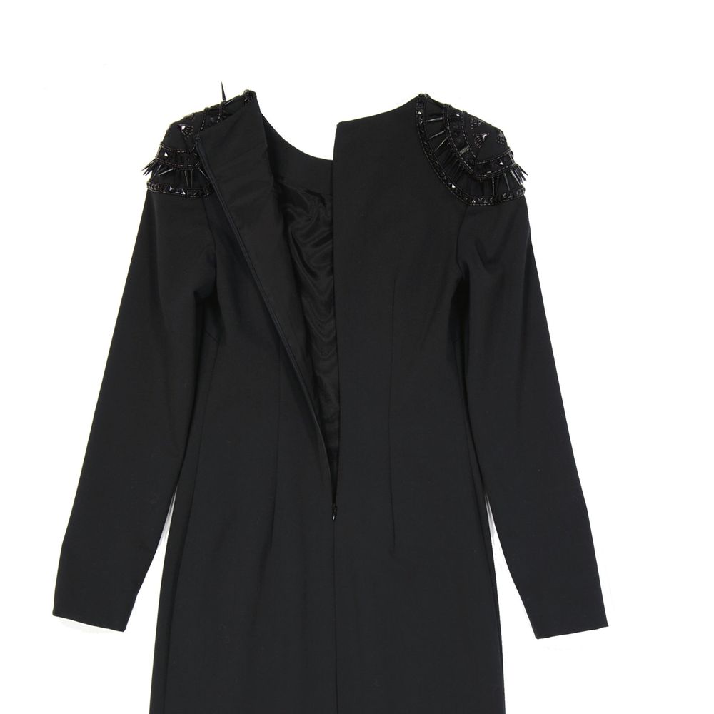 Alberta Ferretti Black Elastane Casual Dress Alberta Ferretti