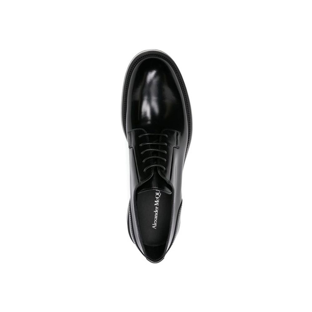 Alexander McQueen Black Calfskin Oxfords And Derbies Alexander McQueen