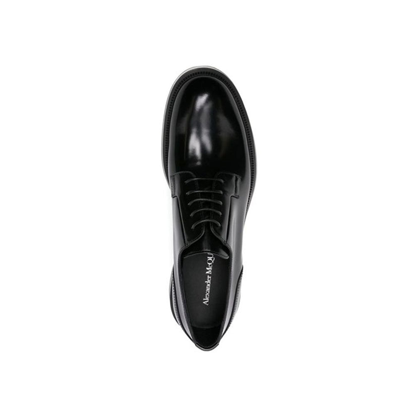 Alexander McQueen Black Calfskin Oxfords And Derbies Alexander McQueen
