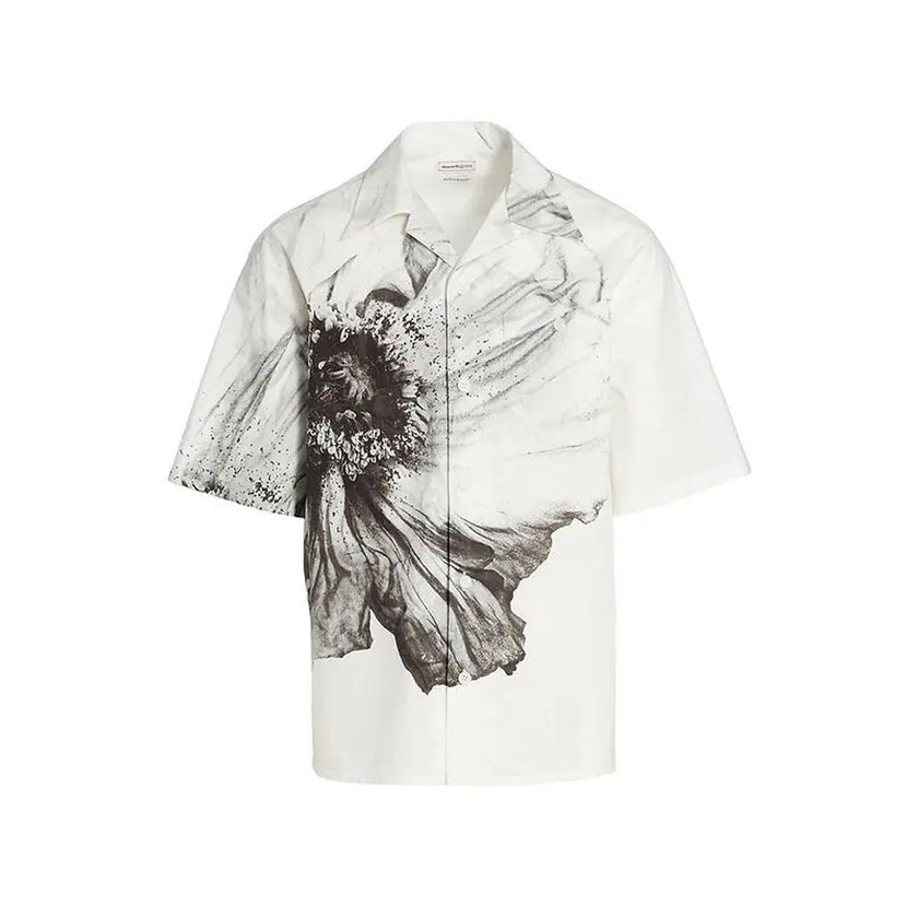 Alexander McQueen White Cotton Shortsleeve Shirt Alexander McQueen
