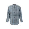 Ami Paris Blue Virgin Wool Pattern Shirt Ami Paris