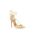 Aquazzura Bicolor Raffia Stiletto Heel Sandals Aquazzura