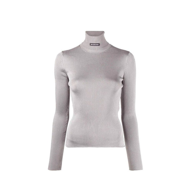 Balenciaga Gray Polyester Turtleneck Balenciaga