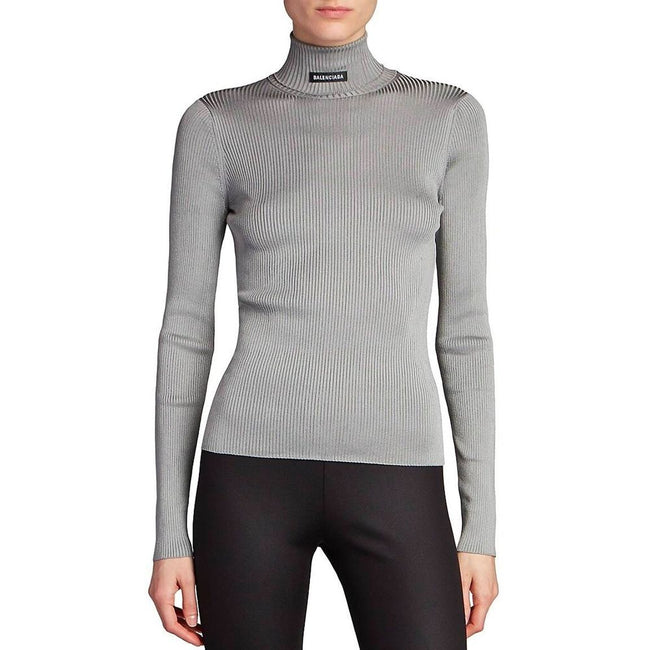 Balenciaga Gray Polyester Turtleneck Balenciaga