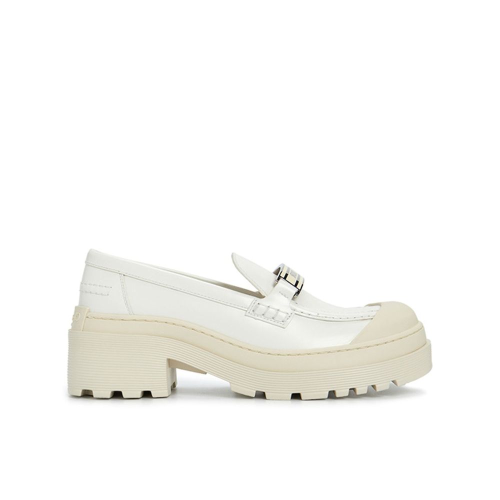 Dior White Calfskin Platform Loafers Dior