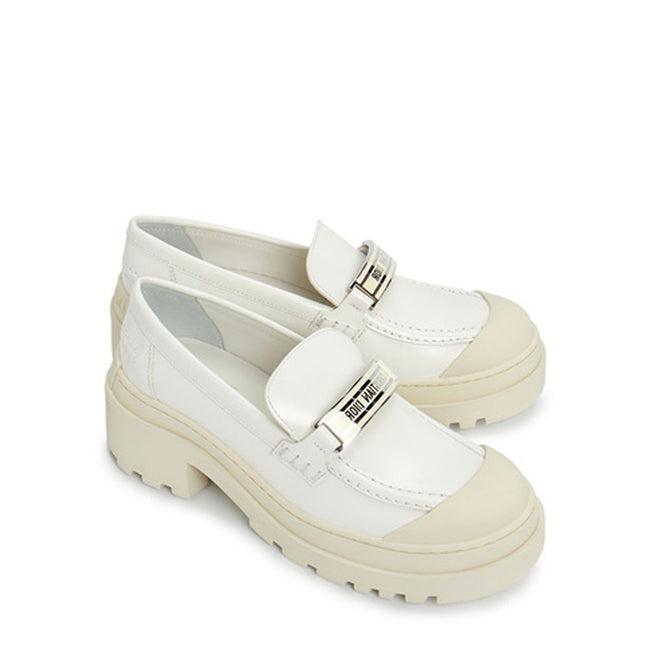 Dior White Calfskin Platform Loafers Dior