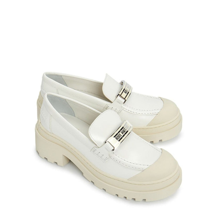 Dior White Calfskin Platform Loafers Dior