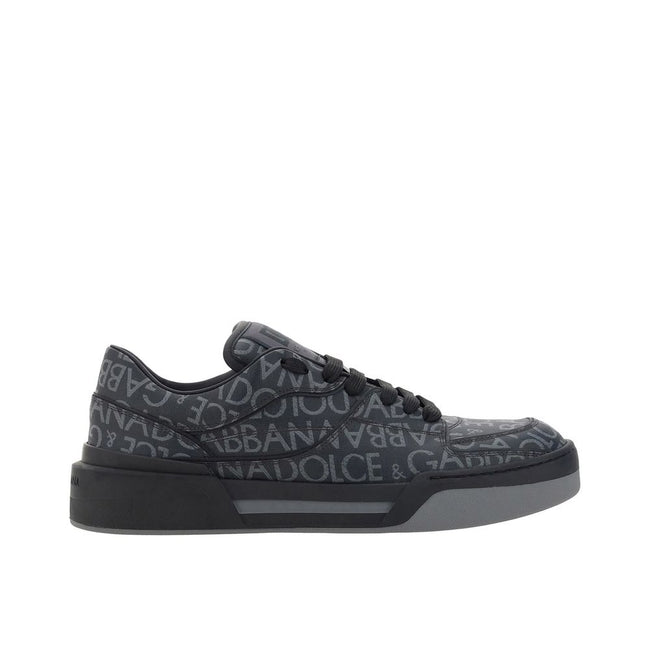Dolce & Gabbana Black Cotton Low Top Sneakers Dolce & Gabbana
