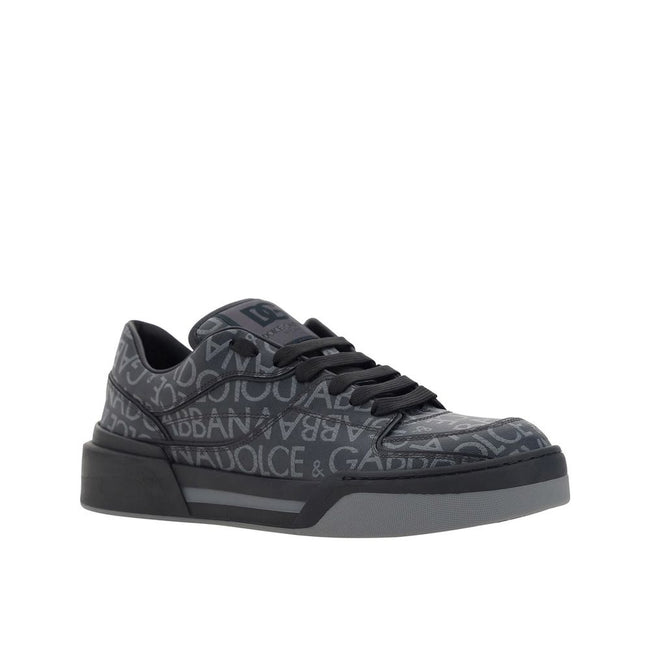 Dolce & Gabbana Black Cotton Low Top Sneakers Dolce & Gabbana