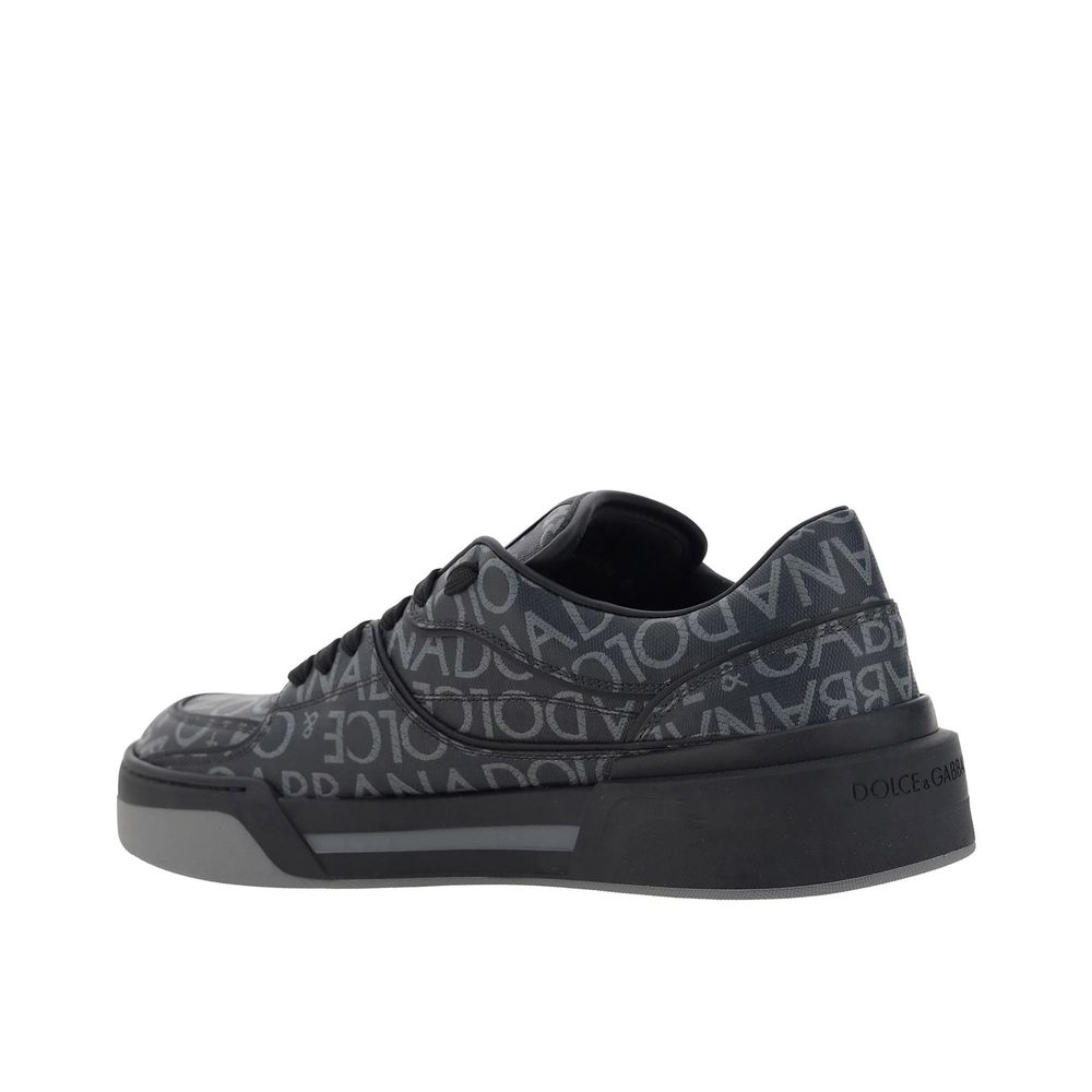 Dolce & Gabbana Black Cotton Low Top Sneakers Dolce & Gabbana