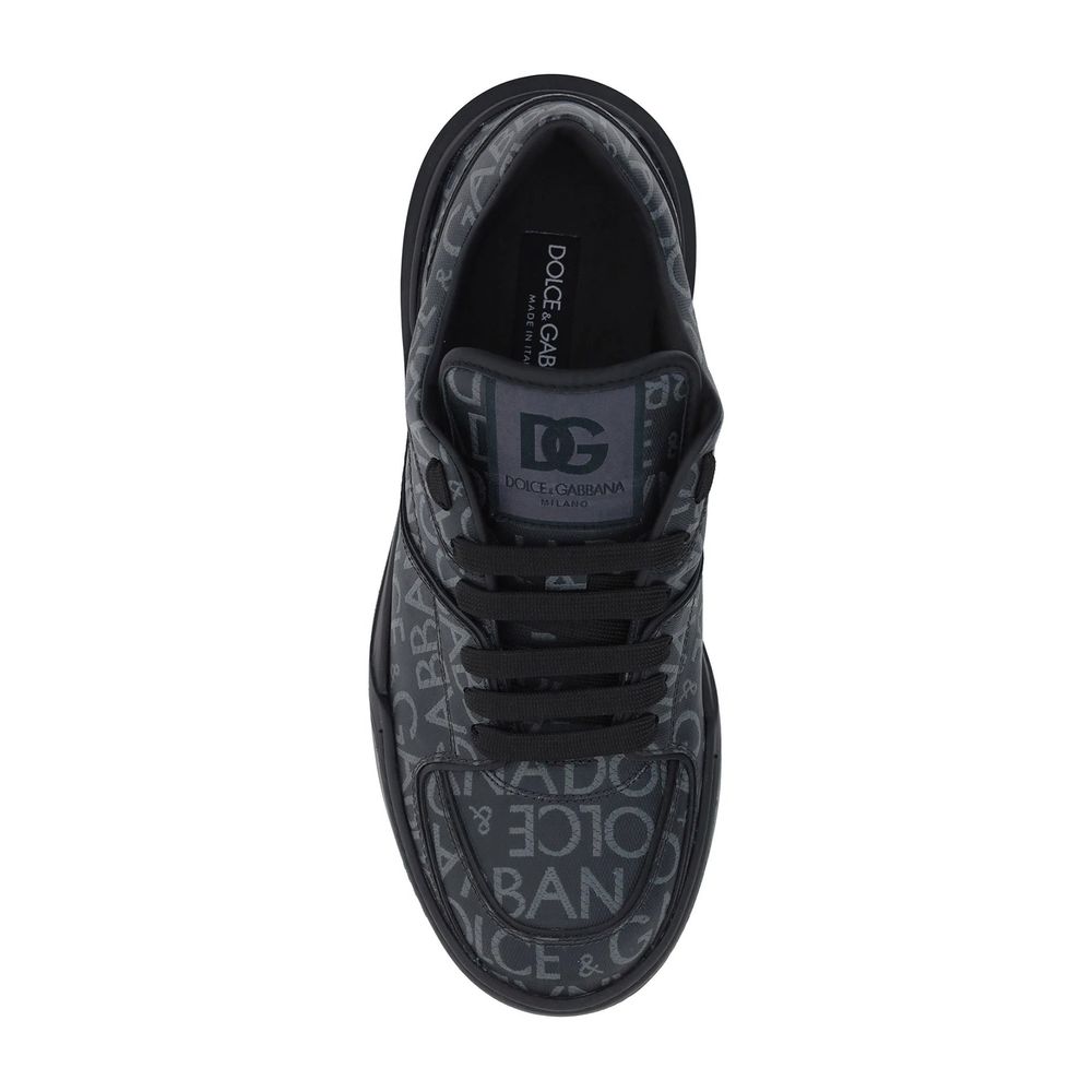 Dolce & Gabbana Black Cotton Low Top Sneakers Dolce & Gabbana