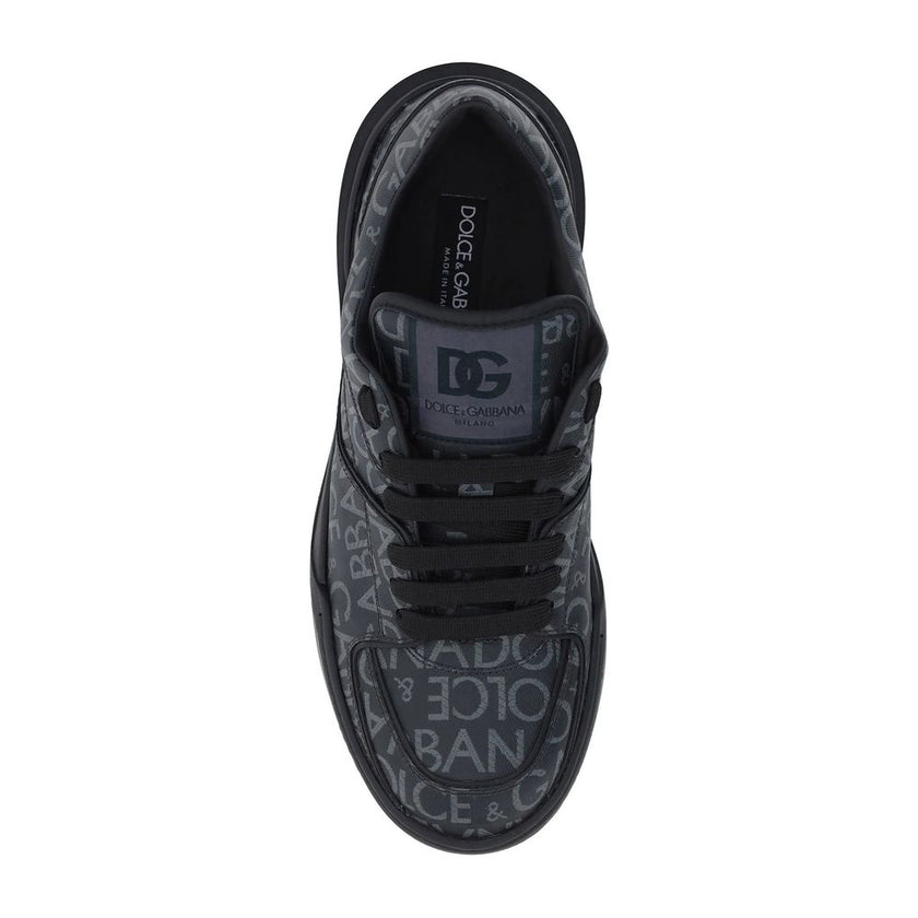Dolce & Gabbana Black Cotton Low Top Sneakers Dolce & Gabbana
