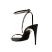 Saint Laurent Black Silk Stiletto Heel Sandals Saint Laurent