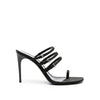 Saint Laurent Black Silk Stiletto Heel Sandals Saint Laurent