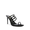 Saint Laurent Black Silk Stiletto Heel Sandals Saint Laurent