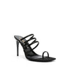 Saint Laurent Black Silk Stiletto Heel Sandals Saint Laurent
