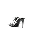Saint Laurent Black Silk Stiletto Heel Sandals Saint Laurent