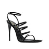 Saint Laurent Black Silk Stiletto Heel Sandals Saint Laurent
