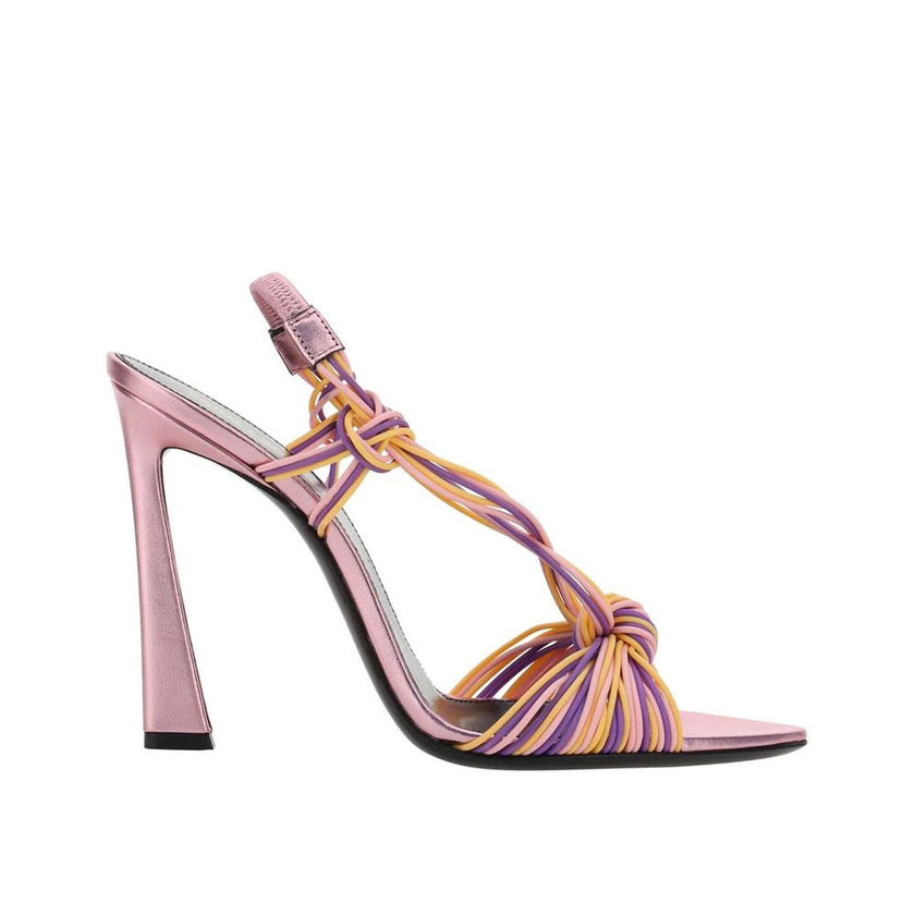 Saint Laurent Multicolor Calfskin Stiletto Heel Sandals Saint Laurent