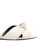 Saint Laurent White Calfskin Slides Saint Laurent