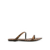 Saint Laurent Brown Fabric Flat Sandals Saint Laurent